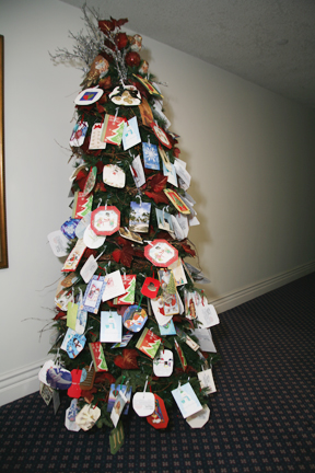 By the second week of November, Lake Shrine volunteers put up a tree in the lobby decorated with 